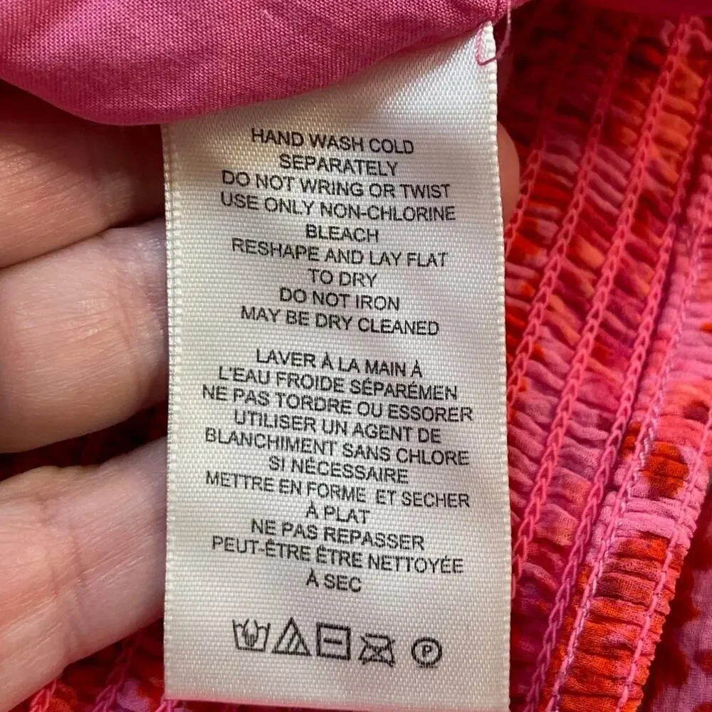 Free People Oh La La Pink Roses Bodice Cropped Top Size Small NEW